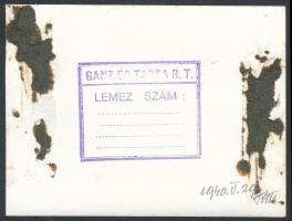 1940 Leventék felvonulása, hátulján feliratozva, pecséttel jelzett, 8,5×11 cm