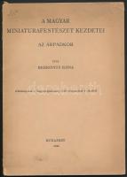 Berkovits Ilona: A magyar miniaturafestészet kezdetei az Árpádkor. Budapest, 1942, Franklin-Társulat nyomdája, 485-519 p.+6 t. Különlenyomat a Magyarságtudomány 1942. évfolyamának 4. füzetéből. Kiadói papírkötés, kissé szakadt borítóval, fekete-fehér képekkel illusztrálva.