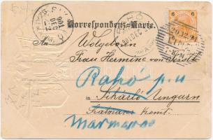 Linz an der Donau; Franz Josefs-Platz, Kgl. Bayer. Hofkunstanstalt Wolfrum & Hauptmann / square,...