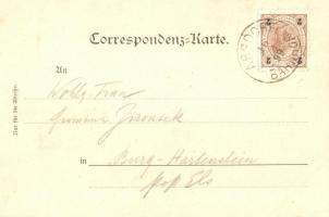 1899 Absdorf, square with church, Kunstverlag H. Kölz