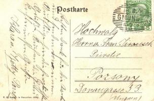 Gmunden, Gruss aus dem Salzkammergut, F. E. Brandt, floral