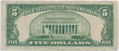 Amerikai Egyesült Államok 1953B 5$ "Abraham Lincoln" vörös pecséttel T:III
USA 1953B 5 Do...