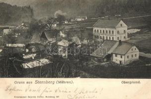 Sternberk, Sternberg in Mähren; Obergrund, Gasthaus Waldmannsheil, Kunstanstalt Heinrich Gerber / guest houes (EK)
