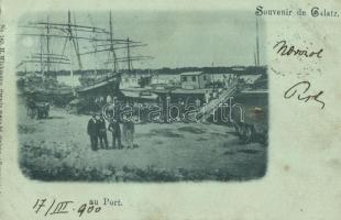 Galati, Galatz; Port, ships, H. Wichmann (EK)