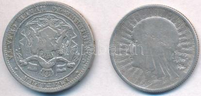 Vegyes: Bulgária 1882. 1L Ag + Lengyelország 1933. 2Zl Ag T:2,2- kis patina  Mixed: Bulgaria 1882. 1 Lev Ag + Poland 1933. 2 Zlote Ag C:XF,VF small patina  Krause KM#4; Y#20