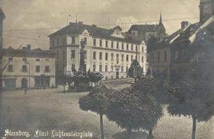 1911 Sternberk, Sternberg in Mähren; Fürst Lichtensteinplatz / square, Eduard Schücker photo