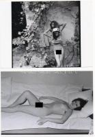 cca 1975 Lányok fekete-fehérben, 13 db mai nagyítás korabeli negatívokról, 13x18 cm / 13 erotic phot...