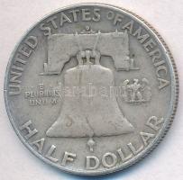 Amerikai Egyesült Államok 1953D 1/2$ Ag "Franklin" T:2- 
USA 1953D 1/2 Dollar Ag "Fr...