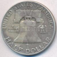 Amerikai Egyesült Államok 1958D 1/2$ Ag "Franklin" T:2- 
USA 1958D 1/2 Dollar Ag "Fr...