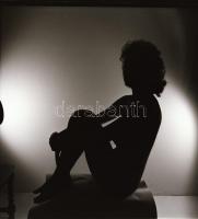 cca 1986 Akt fotók lányokról, 13 db vintage negatív, 6x6 cm