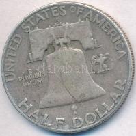 Amerikai Egyesült Államok 1952D 1/2$ Ag "Franklin" T:2- 
USA 1952D 1/2 Dollar Ag "Fr...