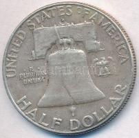 Amerikai Egyesült Államok 1963D 1/2$ Ag "Franklin" T:2,2-
USA 1963D 1/2 Dollar Ag "F...