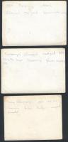 1951 ÁVH-s akciócsoportok, 3 db csoportkép, hátuljukon feliratozva, 9×13 cm