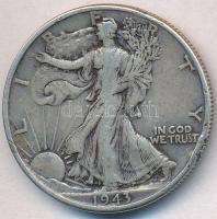 Amerikai Egyesült Államok 1943. 1/2$ Ag Walking Liberty T:2- ph. USA 1943. 1/2 Dollar Ag Walking Liberty C:VF edge error