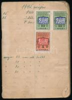 1945 Adókönyv 200 db adóbélyeggel