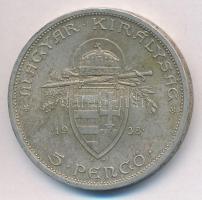 1938. 5P Ag "Szent István" T:2 patina, kis ph.
Adamo P8.1