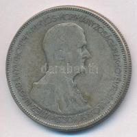 1930. 5P Ag "Horthy jobbra" T:3 patina  Adamo P8