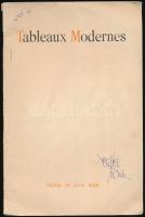 1935-1938 Tableaux Modernes, francia nyelvű művészeti katalógusok, 2 db: 
1935 Catalogue des Tablea...