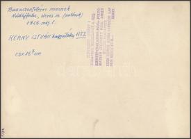 1926 Nádújfalu, búzaszentelésre vonulók, pecséttel jelzett, feliratozott vintage fotó Kerny István (...