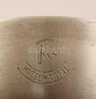 "Hotel Royal" feliratos alpakka kupa, d: 8,5 cm