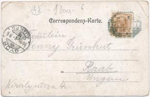 1898 Vienna, Wien II. Venedig in Wien, Art Nouveau litho (EB)