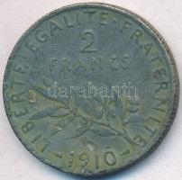 Franciaország 1910. 2Fr Ag T:3 patina
France 1910. 2 Francs Ag C:F patina