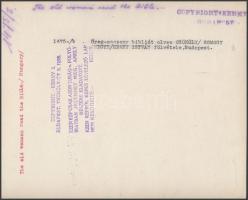 cca 1928 Csököly (Somogy megye), Bibliát olvasó öregnéne, pecséttel jelzett, feliratozott vintage fo...