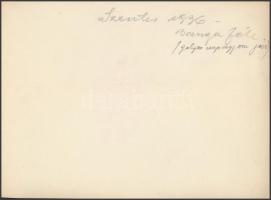 1936 Szentes, Banga-féle szélmalom, amely golyós csapágyon járt, feliratozott vintage fotó Kerny Ist...