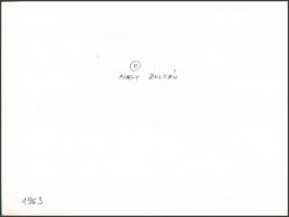 1963 Nagy Zoltán feliratozott vintage fotóművészeti alkotása, 18x24 cm