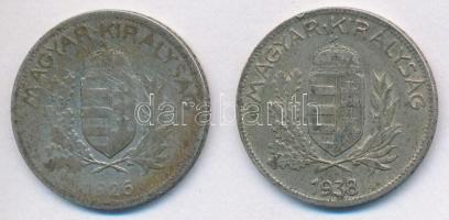 1926-1938. 1P Ag (2x) T:2,2-,3 patina, ph.
Adamo P6