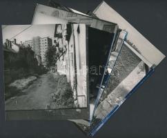 cca 1965 Miskolci városképek, 13 db feliratozott, de jelzés nélküli vintage fotók Kotnyek Antal (1921-1990) fotóriporter hagyatékából, 14x13 cm és 16x13 cm között
