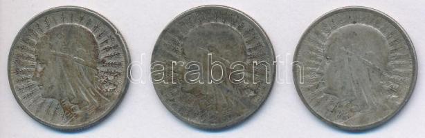 Lengyelország 1932-1933. 2Zl Ag (3x) T:2,2- patina, kis ph.
Poland 1932-1933. 2 Zlote Ag (3x) C:XF,...