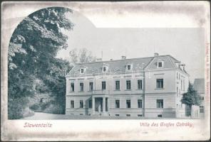 Slawiecice, Slawentzitz; Villa des Grafen Cziráky, Verlag von E. Heyne / villa (EB)