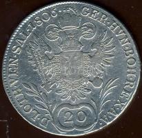 Ausztria 1806A 20Kr Ag T:3/3- ph.
