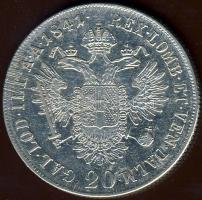 Ausztria 1841A 20Kr Ag T:2/2+ juszt