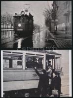 cca 1935-1970 Budapesti villamosok vegyes tétele, 6 db mai nagyítás, 10x15 cm