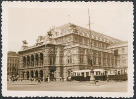 1936 Bécsi villamos, vintage fotó, 6x9 cm / tram in Vienna, 6x9 cm