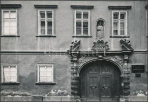 cca 1950 Soproni épületek, 2 db vintage fotó, 27,5x19 cm