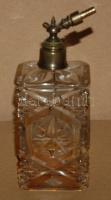 Régi parfümös üveg, pumpa része hiányzik