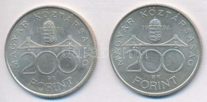 1994. 200Ft Ag "Deák" (2x) T:1-,2
