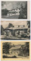 20 db RÉGI és MODERN magyar városképes lap; turistaházak / 20 pre-1945 and modern Hungarian town-view postcards; rest houses