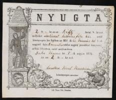 1871 Díszes kéményseprő számla, Duka / Chimneysweep invoice, Duka (Hungary)