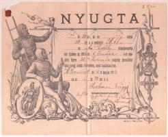 1878 Díszes kéményseprő számla, Muraszombat / / Chimneysweep invoice, Muraszombat/Murska Sobota.