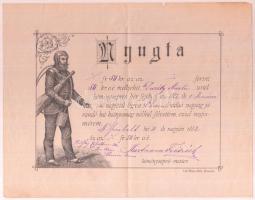 1882 Díszes kéményseprő nyugta / Chimneysweep invoice, Muraszombat/Murska Sobota.