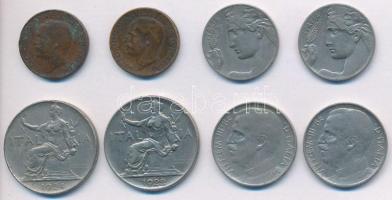 Olaszország 1912R-1930R 5c-1L (8xklf) közte 1924R 1L Ni zárt kettes T:2,2-,3 Italy 1912R-1930R 5 Centesimi - 1 Lira (8xdiff) including 1924R 1 Lira Ni closed 2 C:XF,VF,F