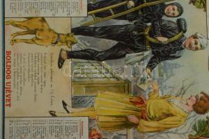 1931 Landherr Gusztáv kéményseprőmester úrnak boldog újévet kívánnak kéményseprő segédei, Jánosháza,...