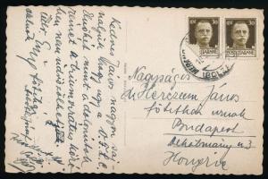 1940 Asbóth József (1917-1986) magyar teniszbajnok saját kézzel írt régi képeslapjai, melyeket olasz...