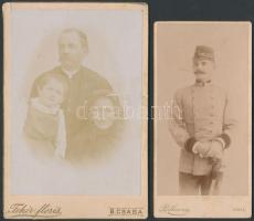 cca 1880-1900 Vegyes portrék, keményhátú kabinetfotók különböző magyar fényképészek műtermeiből (Kol...