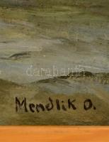 Mendlik jelzéssel: Vadászó sasok. Olaj, vászon, keretben, 40×64 cm