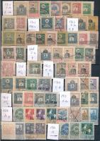1900-1934 123 db magyar okmánybélyeg A4-es berakólapon (25.080)